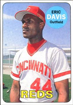 1990 Baseball Cards Magazine '69 Topps Repli-Cards #5 Eric Davis Front