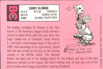 1990 Baseball Cards Magazine '69 Topps Repli-Cards #63 Sandy Alomar Back