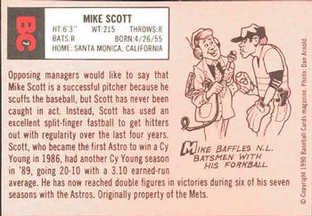 1990 Baseball Cards Magazine '69 Topps Repli-Cards #7 Mike Scott Back