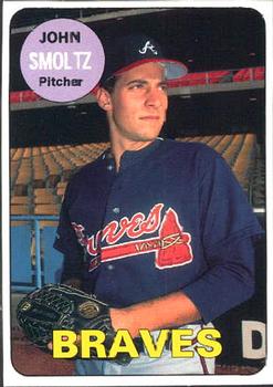 1990 Baseball Cards Magazine '69 Topps Repli-Cards #9 John Smoltz Front