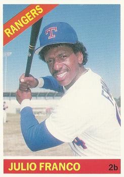1991 Baseball Cards Magazine '66 Topps Replicas #54 Julio Franco Front