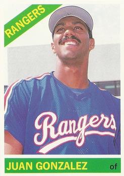 1991 Baseball Cards Magazine '66 Topps Replicas #58 Juan Gonzalez Front