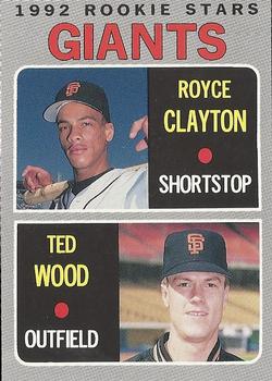 1992 Baseball Cards Magazine '70 Topps Replicas #20 Royce Clayton / Ted Wood Front