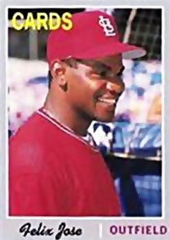 1992 Baseball Cards Magazine '70 Topps Replicas #23 Felix Jose Front