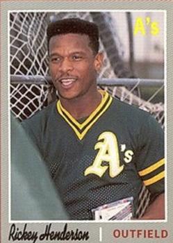 1992 Baseball Cards Magazine '70 Topps Replicas #48 Rickey Henderson Front