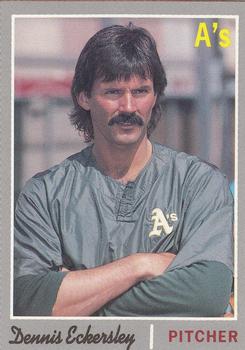 1992 Baseball Cards Magazine '70 Topps Replicas #50 Dennis Eckersley Front