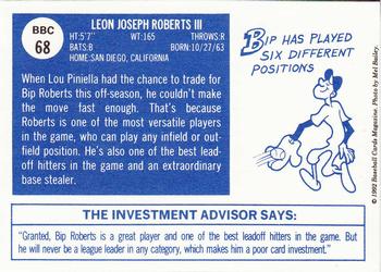 1992 Baseball Cards Magazine '70 Topps Replicas #68 Bip Roberts Back