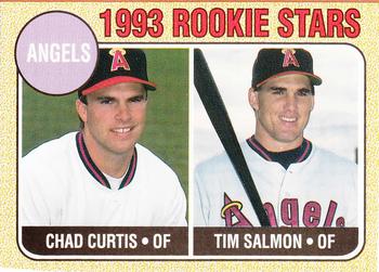 1993 Baseball Card Magazine / Sports Card Magazine #BBC7 Angels 1993 Rookie Stars (Chad Curtis / Tim Salmon) Front