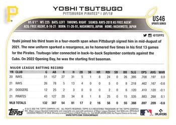 2022 Topps Update - Gold Foil #US46 Yoshi Tsutsugo Back