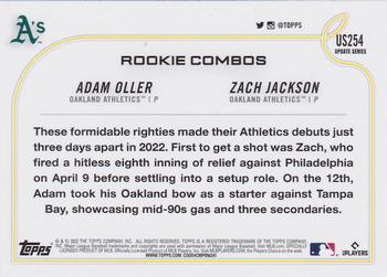 2022 Topps Update - Gold Foil #US254 Zach Jackson / Adam Oller Back