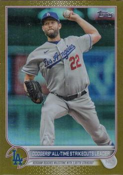 2022 Topps Update - Gold Foil #US309 Dodgers All-Time Strikeouts Leader Front