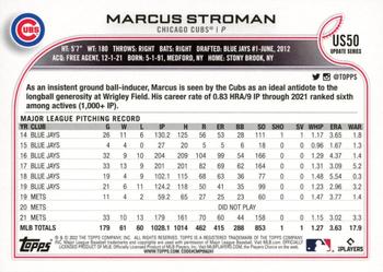 2022 Topps Update - Royal Blue #US50 Marcus Stroman Back