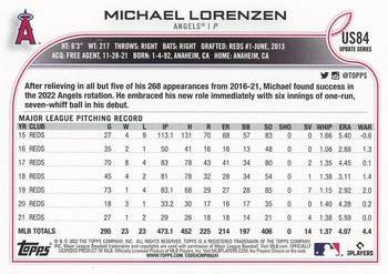 2022 Topps Update - Royal Blue #US84 Michael Lorenzen Back