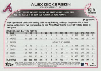 2022 Topps Update - Royal Blue #US174 Alex Dickerson Back