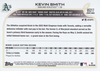 2022 Topps Update - Royal Blue #US217 Kevin Smith Back