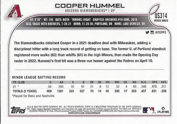 2022 Topps Update - Royal Blue #US314 Cooper Hummel Back