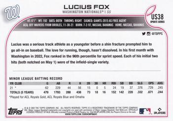2022 Topps Update - Rainbow Foil #US38 Lucius Fox Back