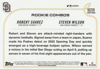 2022 Topps Update - Rainbow Foil #US239 Robert Suarez / Steven Wilson Back