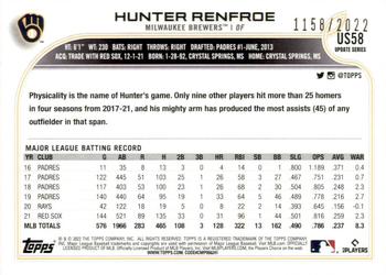 2022 Topps Update - Gold #US58 Hunter Renfroe Back