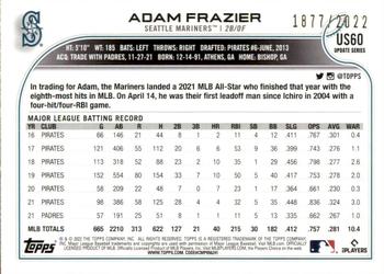 2022 Topps Update - Gold #US60 Adam Frazier Back