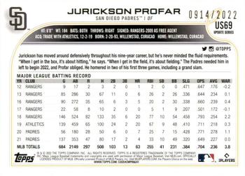 2022 Topps Update - Gold #US69 Jurickson Profar Back
