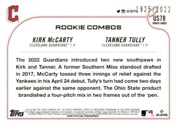 2022 Topps Update - Gold #US78 Tanner Tully / Kirk McCarty Back