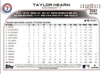 2022 Topps Update - Gold #US82 Taylor Hearn Back