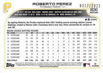 2022 Topps Update - Gold #US243 Roberto Perez Back
