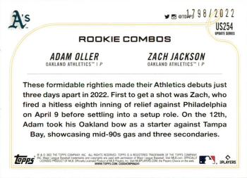 2022 Topps Update - Gold #US254 Zach Jackson / Adam Oller Back