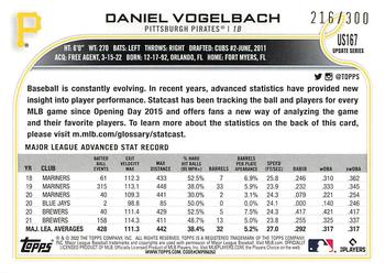2022 Topps Update - Advanced Stat #US167 Daniel Vogelbach Back
