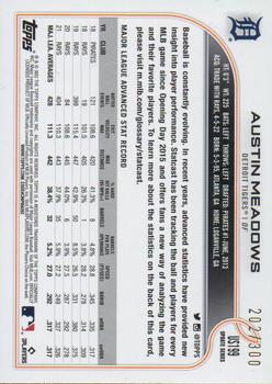 2022 Topps Update - Advanced Stat #US199 Austin Meadows Back
