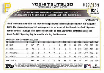2022 Topps Update - Red Foil #US46 Yoshi Tsutsugo Back
