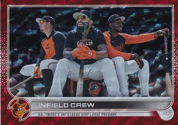 2022 Topps Update - Red Foil #US312 Infield Crew Front
