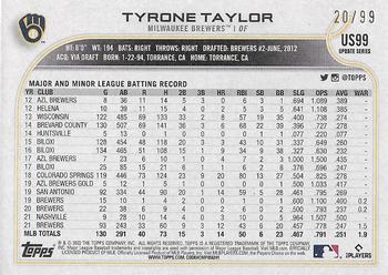 2022 Topps Update - Vintage Stock #US99 Tyrone Taylor Back