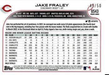 2022 Topps Update - Father's Day Powder Blue #US43 Jake Fraley Back