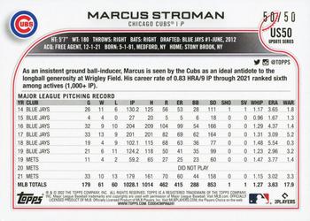 2022 Topps Update - Father's Day Powder Blue #US50 Marcus Stroman Back