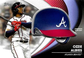 2022 Topps Update - Commemorative Batting Helmet Relic Manufactured Relics #BH-OA Ozzie Albies Front