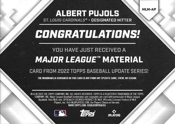2022 Topps Update - Major League Material Relics #MLM-AP Albert Pujols Back