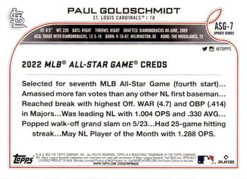2022 Topps Update - 2022 MLB All-Star Game #ASG-7 Paul Goldschmidt Back