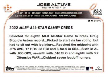 2022 Topps Update - 2022 MLB All-Star Game #ASG-9 Jose Altuve Back
