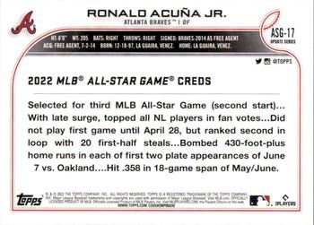 2022 Topps Update - 2022 MLB All-Star Game #ASG-17 Ronald Acuña Jr. Back