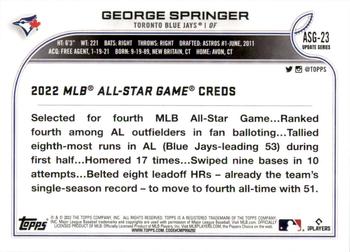 2022 Topps Update - 2022 MLB All-Star Game #ASG-23 George Springer Back