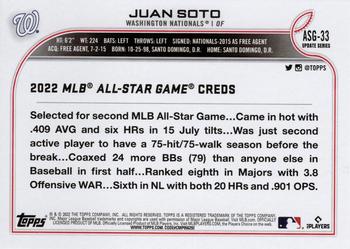 2022 Topps Update - 2022 MLB All-Star Game #ASG-33 Juan Soto Back