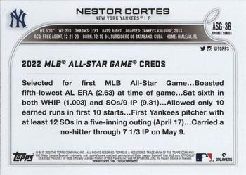 2022 Topps Update - 2022 MLB All-Star Game #ASG-36 Nestor Cortes Back