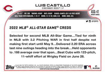2022 Topps Update - 2022 MLB All-Star Game #ASG-41 Luis Castillo Back