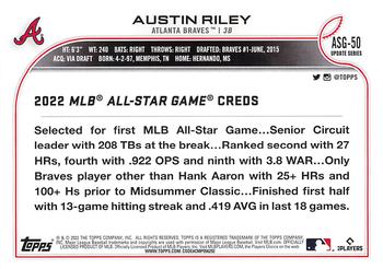 2022 Topps Update - 2022 MLB All-Star Game #ASG-50 Austin Riley Back