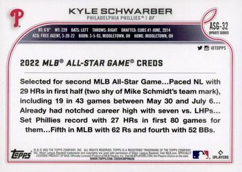 2022 Topps Update - 2022 MLB All-Star Game Blue #ASG-32 Kyle Schwarber Back