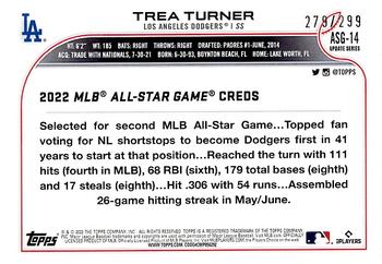 2022 Topps Update - 2022 MLB All-Star Game Black #ASG-14 Trea Turner Back