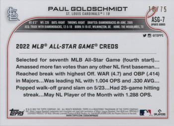 2022 Topps Update - 2022 MLB All-Star Game Gold #ASG-7 Paul Goldschmidt Back
