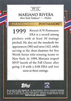 2022 Topps Update - Paragons of the Postseason Blue #PP-12 Mariano Rivera Back